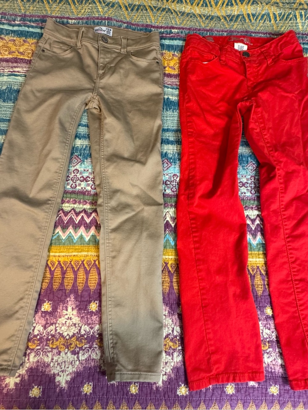 Cherokee Red and Jordache Khaki 12 Slim Jeans 2 Pair